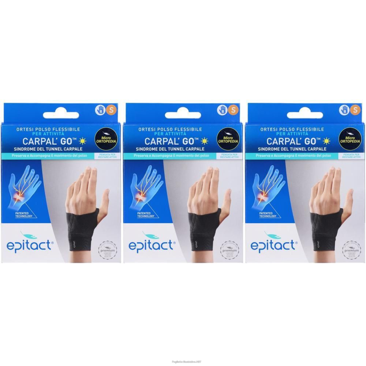 Acquista Online epitact carpal'go destro taglia s 1 pc bendaggio/i e Cerca l'offerta più bassa