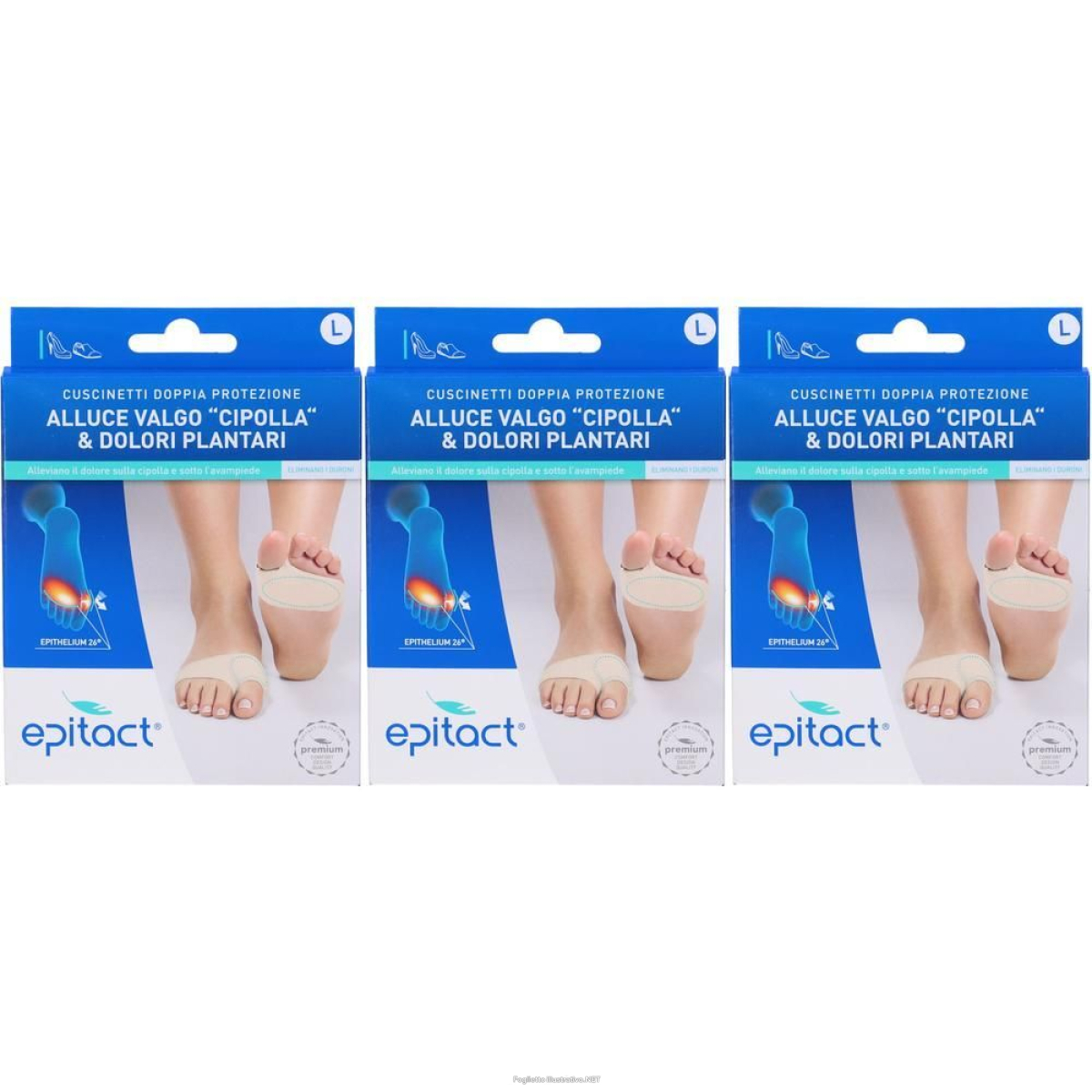 Acquista Online epitact cuscinetto protettivo in silicone uso podologico taglia l 3x1 e Cerca l'offerta più bassa