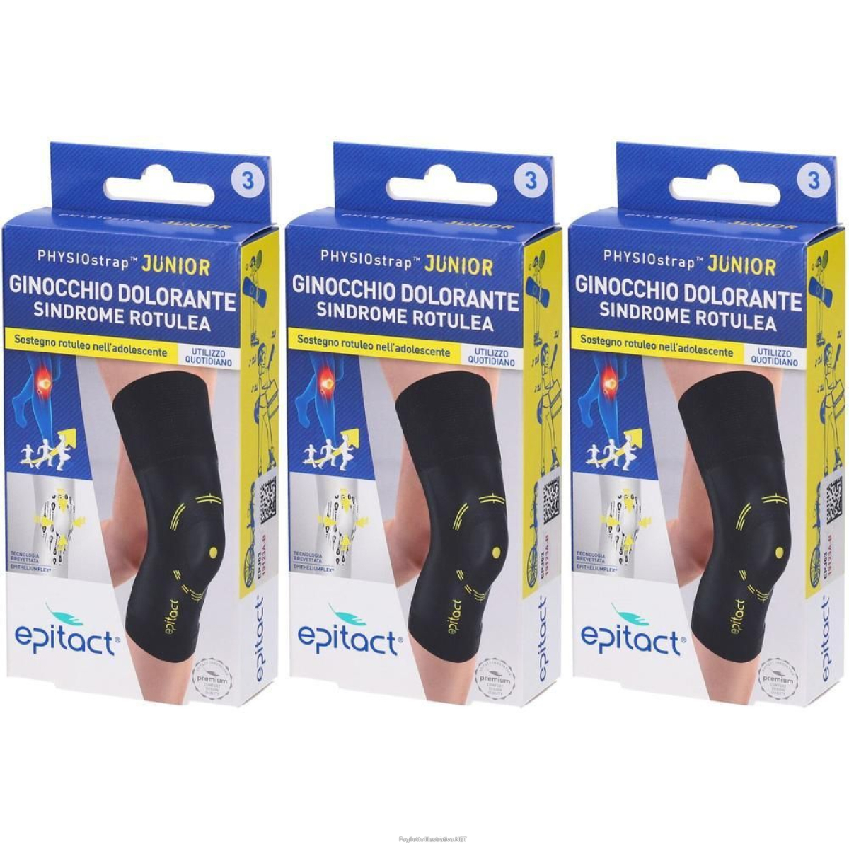 Acquista Online epitact ginocchiera physiostrap junior taglia 3 (32-35 cm) 3x1 st e Cerca l'offerta più bassa