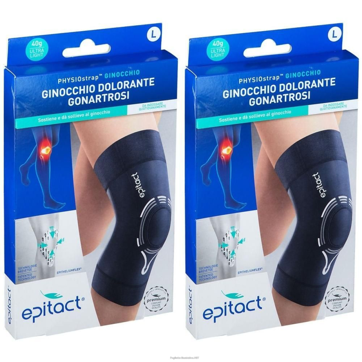 Acquista Online epitact® ginocchiera physiostrap l 2x1 st e Cerca l'offerta più bassa