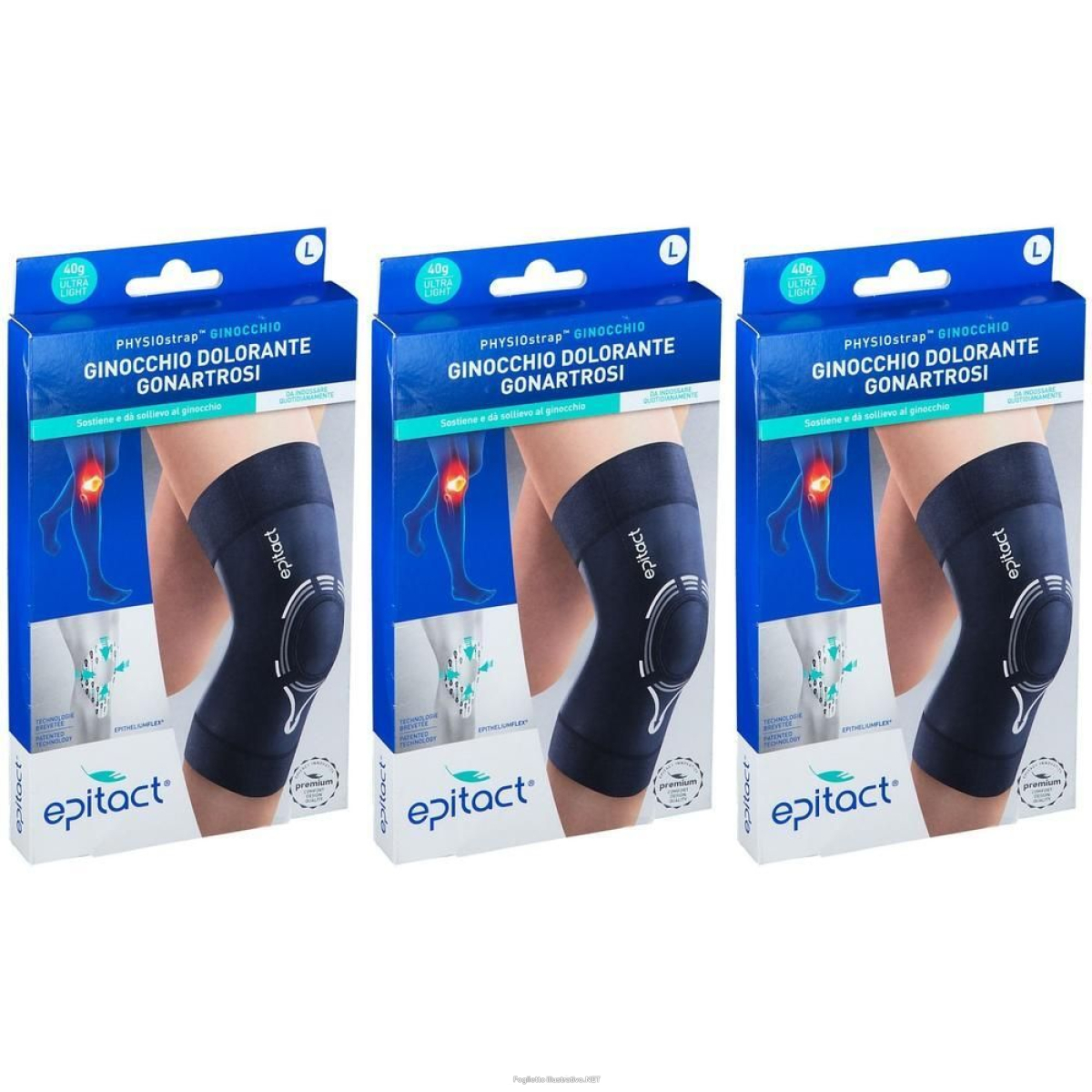 Acquista Online epitact® ginocchiera physiostrap l 3x1 st e Cerca l'offerta più bassa