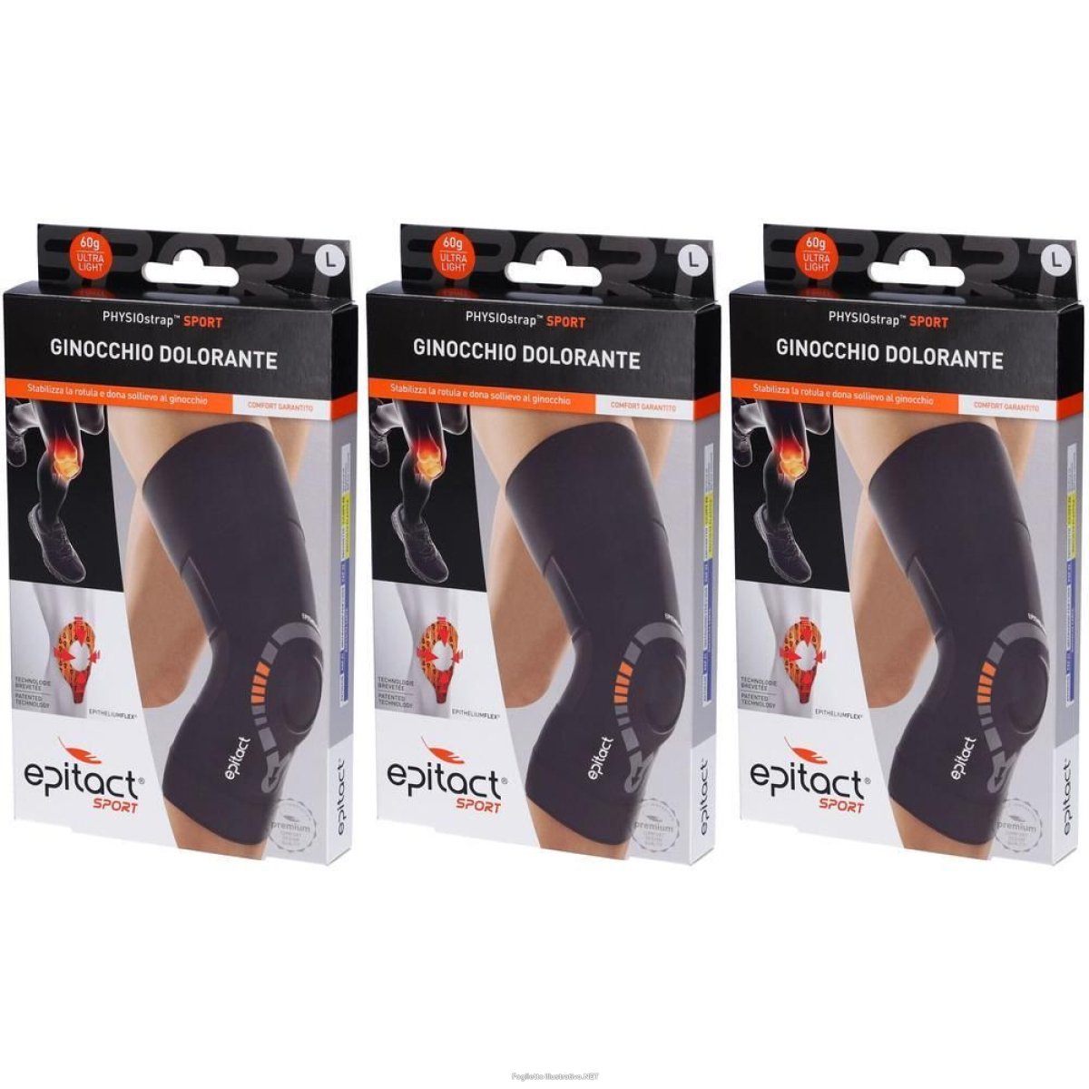 Acquista Online epitact sport ginocchiera l 1 pezzo 3x1 pz bendaggio/i e Cerca l'offerta più bassa