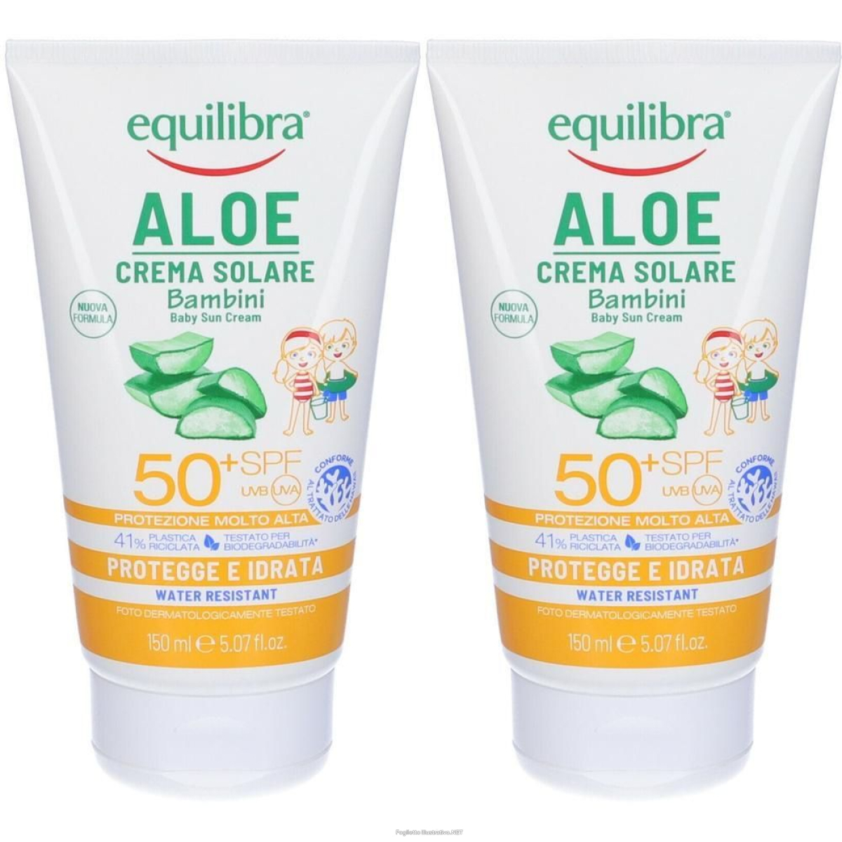 Acquista Online equilibra® aloe crema solare bambini spf 50+ 150 ml e Cerca l'offerta più bassa