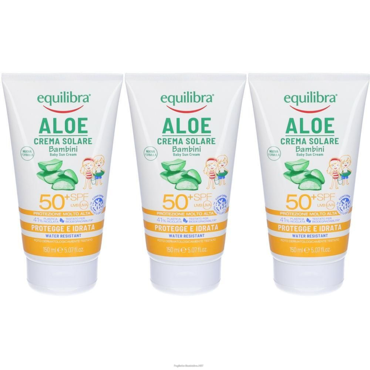 Acquista Online equilibra® aloe crema solare bambini spf 50+ 150 ml e Cerca l'offerta più bassa