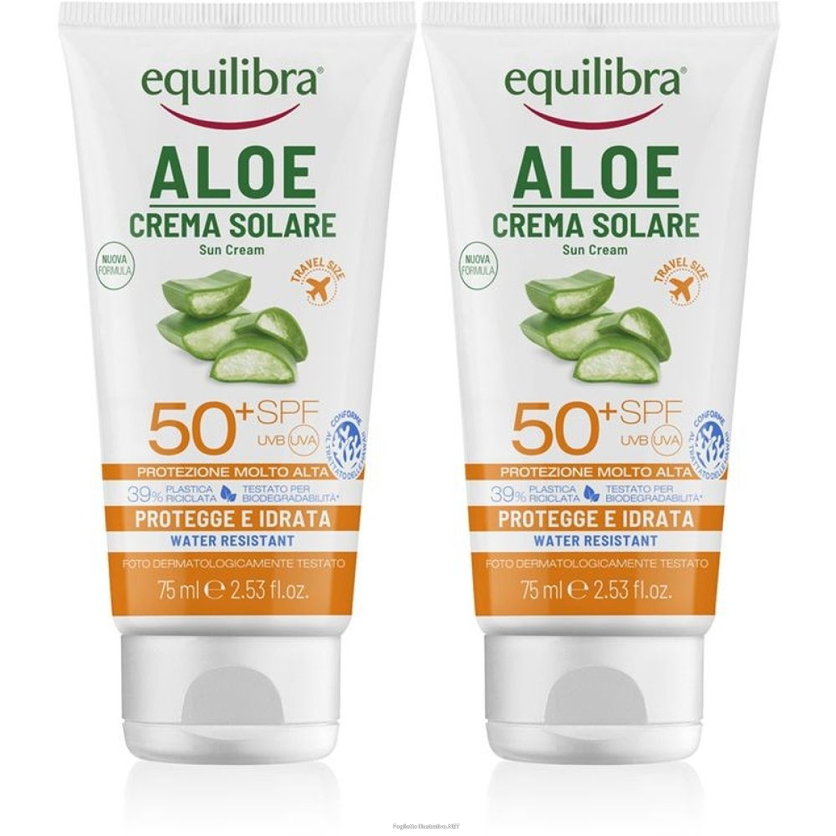Acquista Online equilibra® aloe crema solare spf 50+ set da 2 2x75 ml solare e Cerca l'offerta più bassa