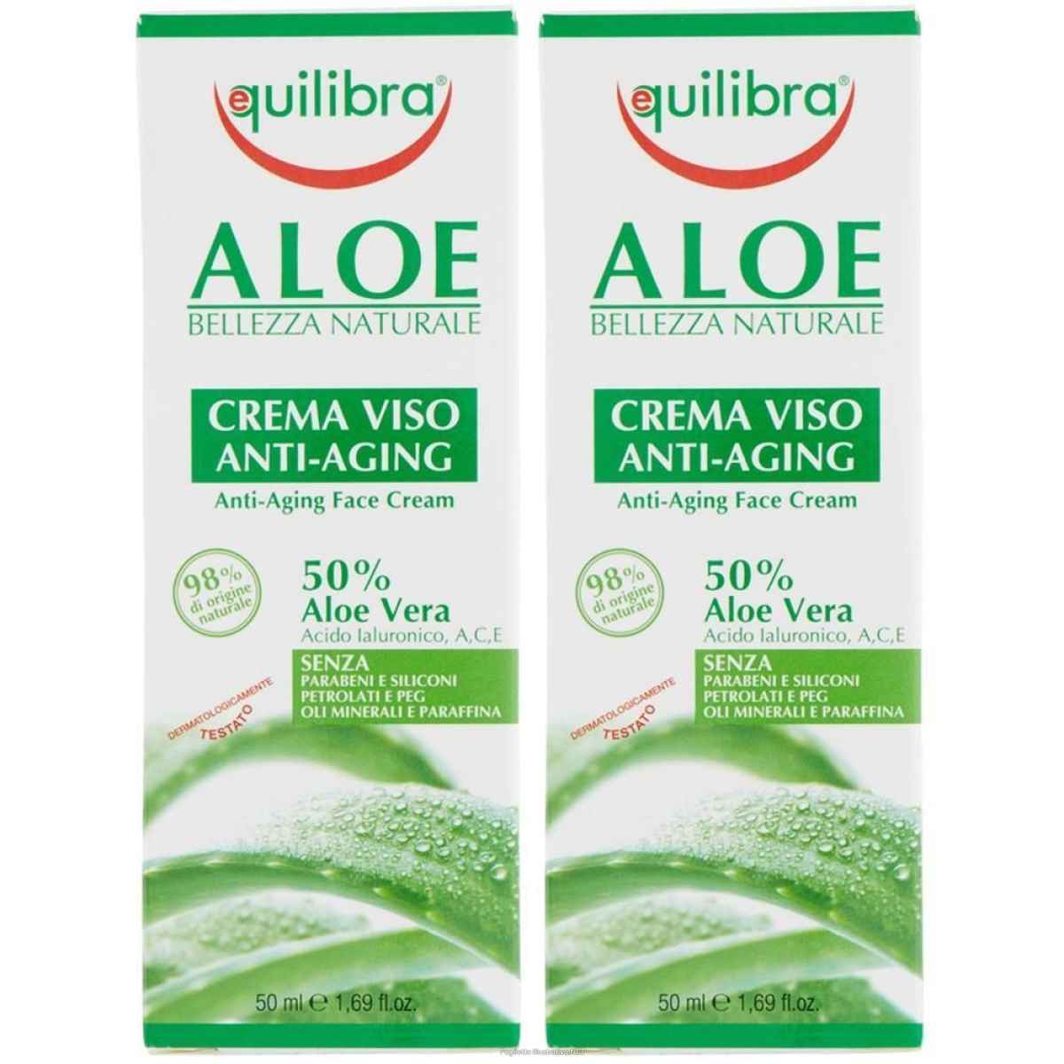 Acquista Online equilibra® aloe crema viso anti-aging 2x50 ml e Cerca l'offerta più bassa