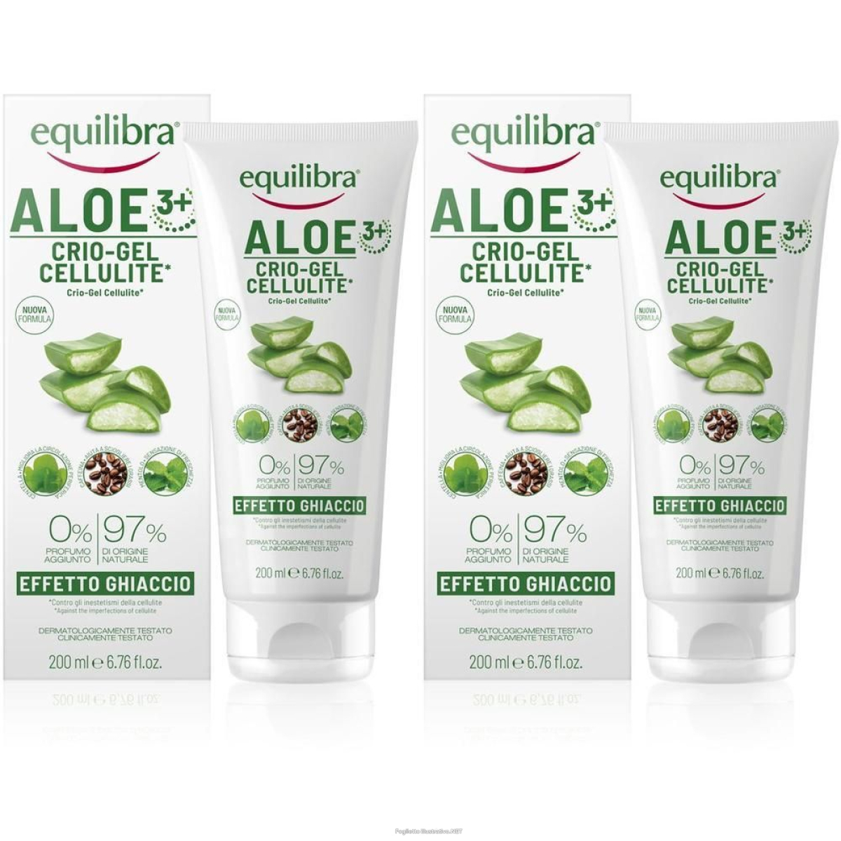 Acquista Online equilibra aloe crio-gel cellulite 2x200 ml gel e Cerca l'offerta più bassa