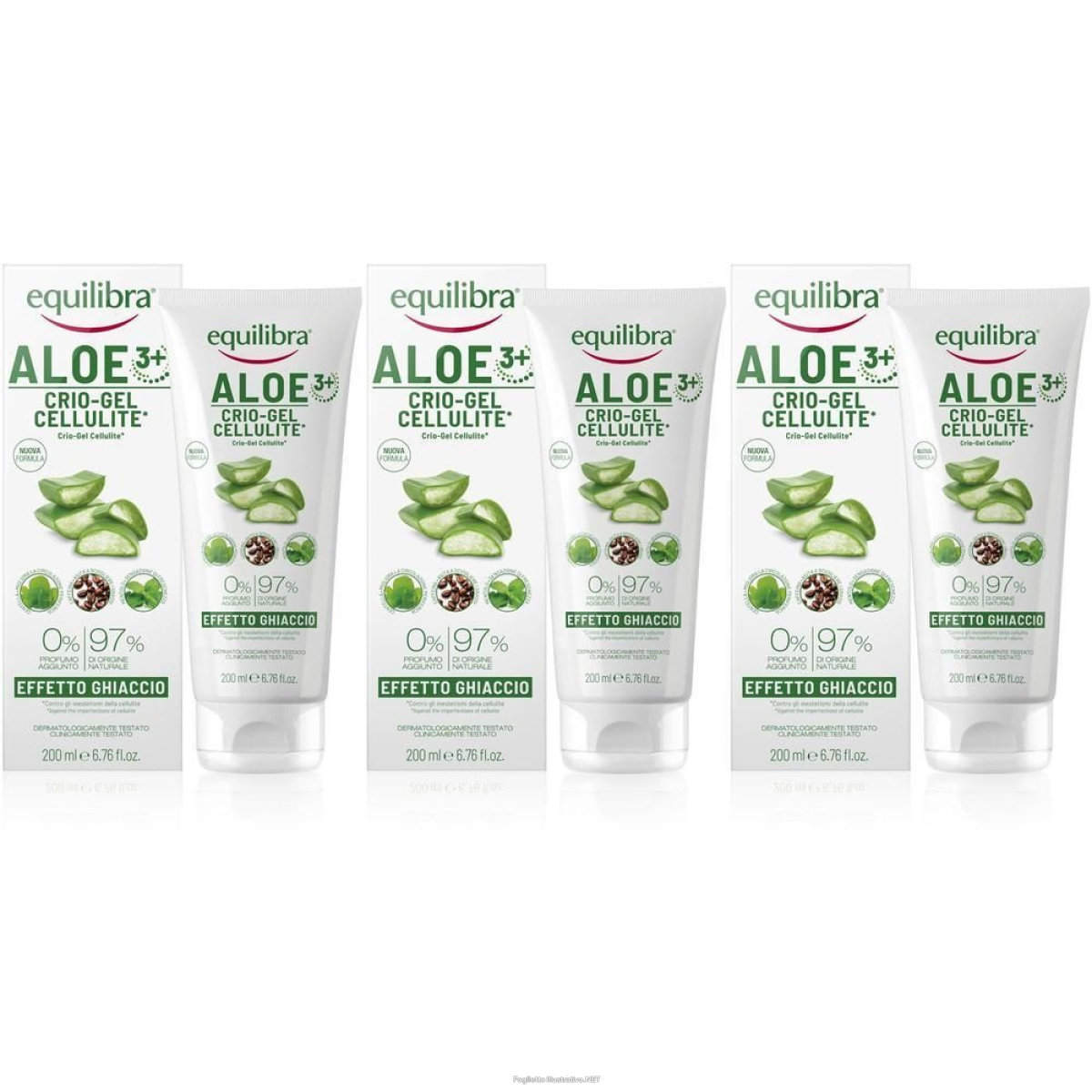 Acquista Online equilibra aloe crio-gel cellulite 3x200 ml gel e Cerca l'offerta più bassa