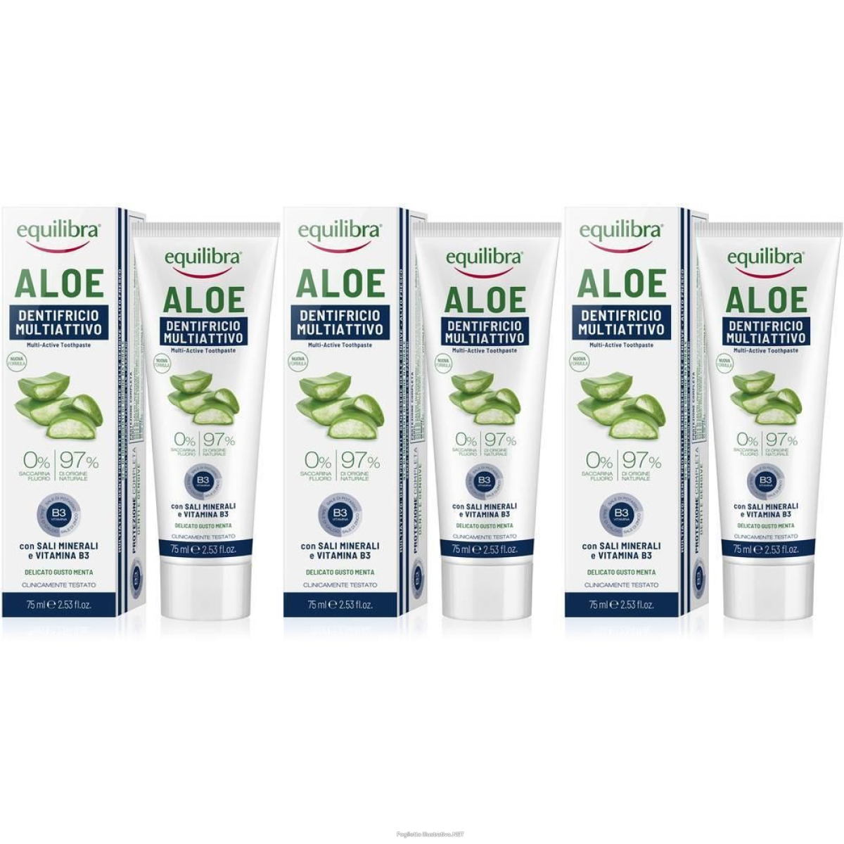 Acquista Online equilibra aloe dentifricio 3x75 ml e Cerca l'offerta più bassa