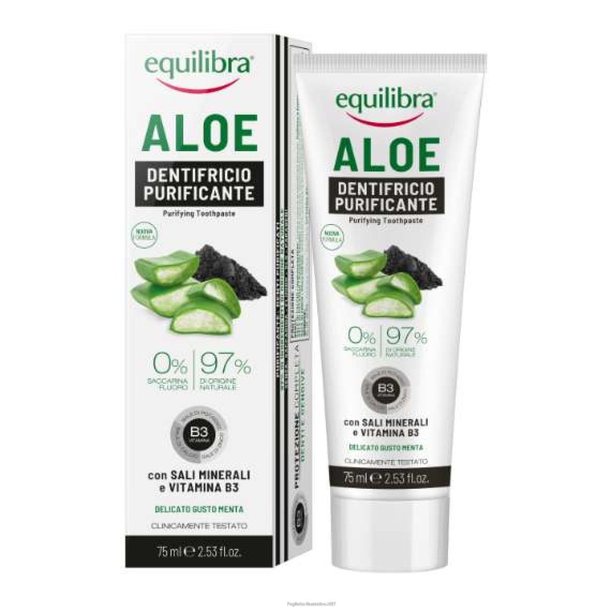 Acquista Online equilibra aloe dentifricio purificante al carbone attivo 75ml e Cerca l'offerta più bassa