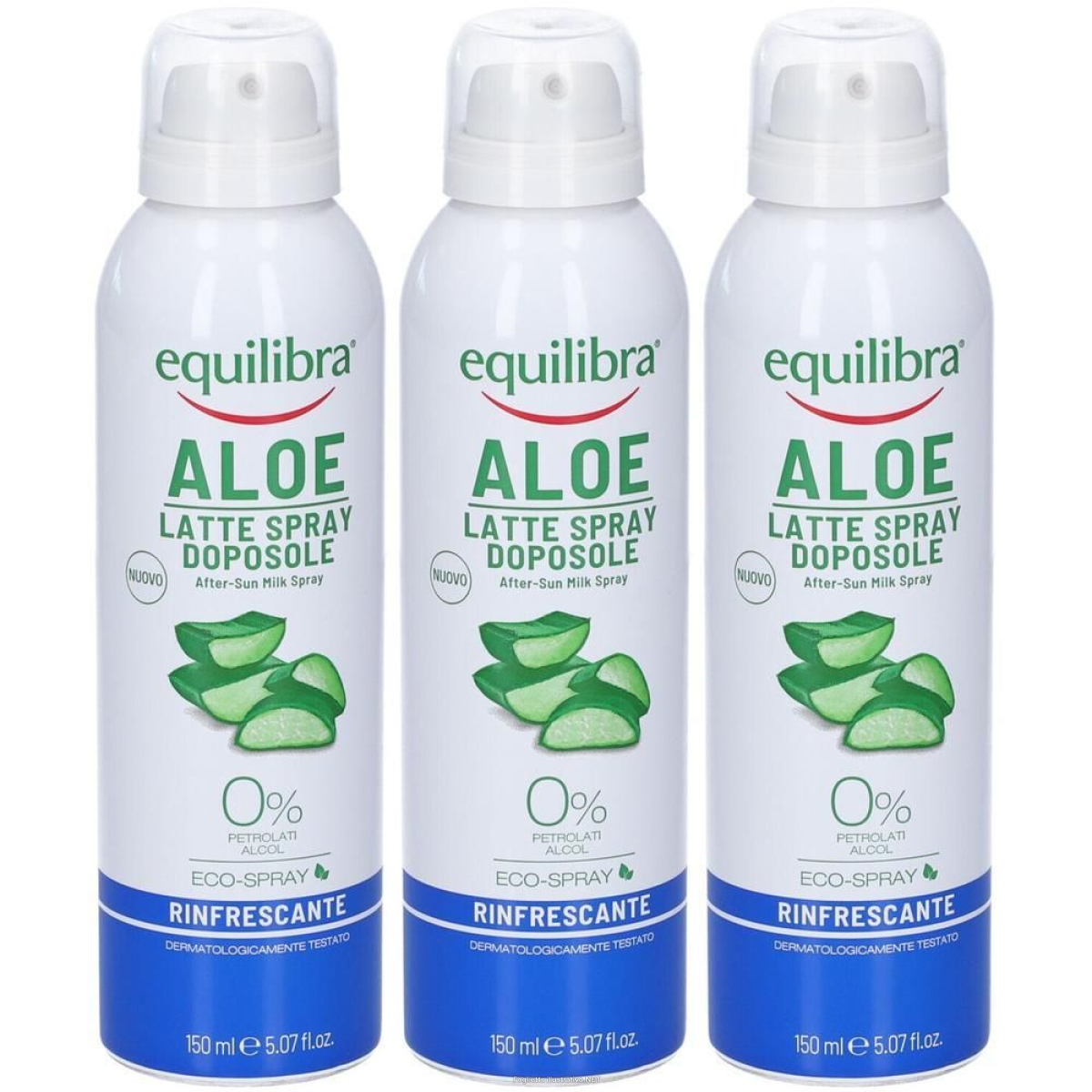 Acquista Online equilibra®aloe latte spray doposole 3x150 ml e Cerca l'offerta più bassa