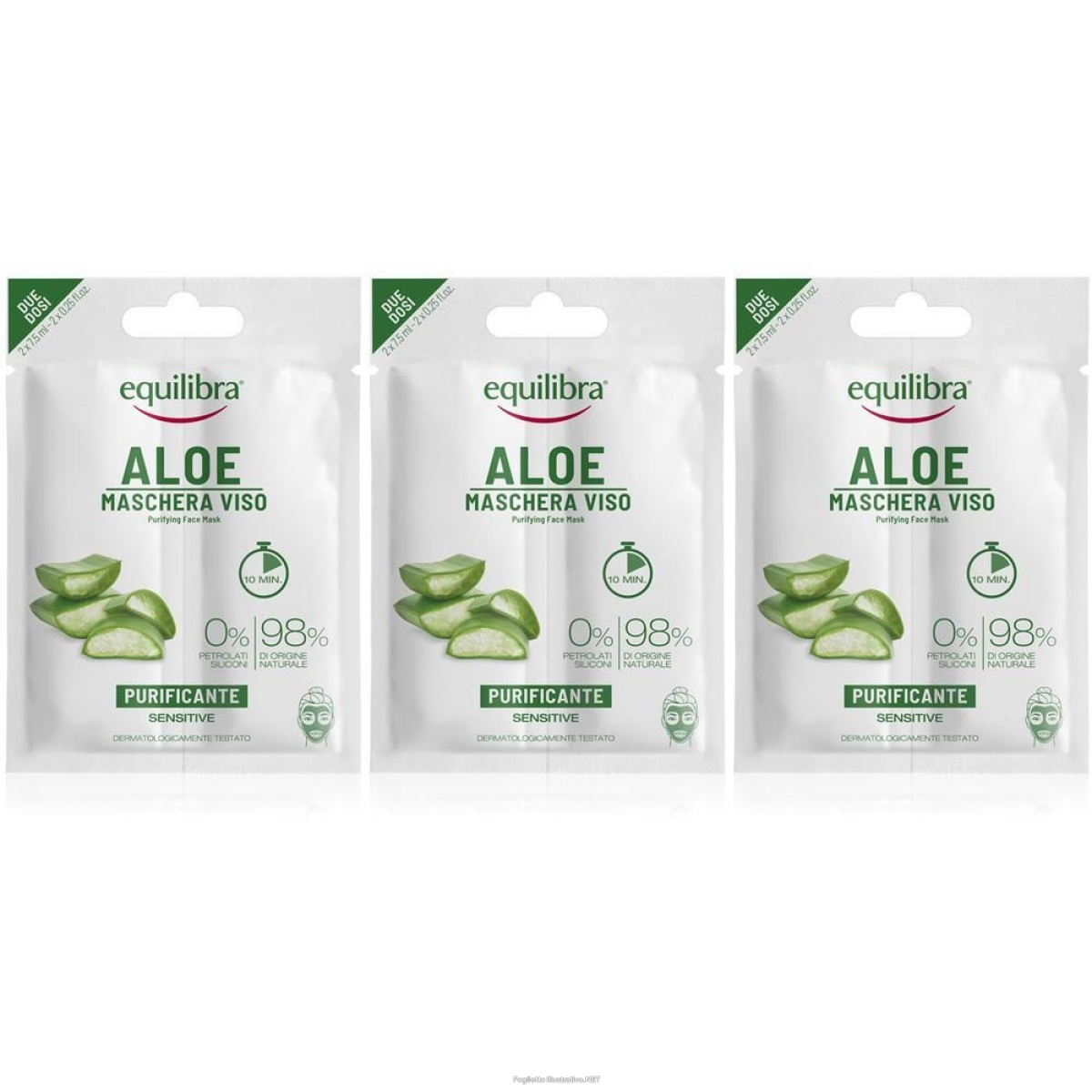 Acquista Online equilibra® aloe maschera viso purificante 3x15 ml e Cerca l'offerta più bassa