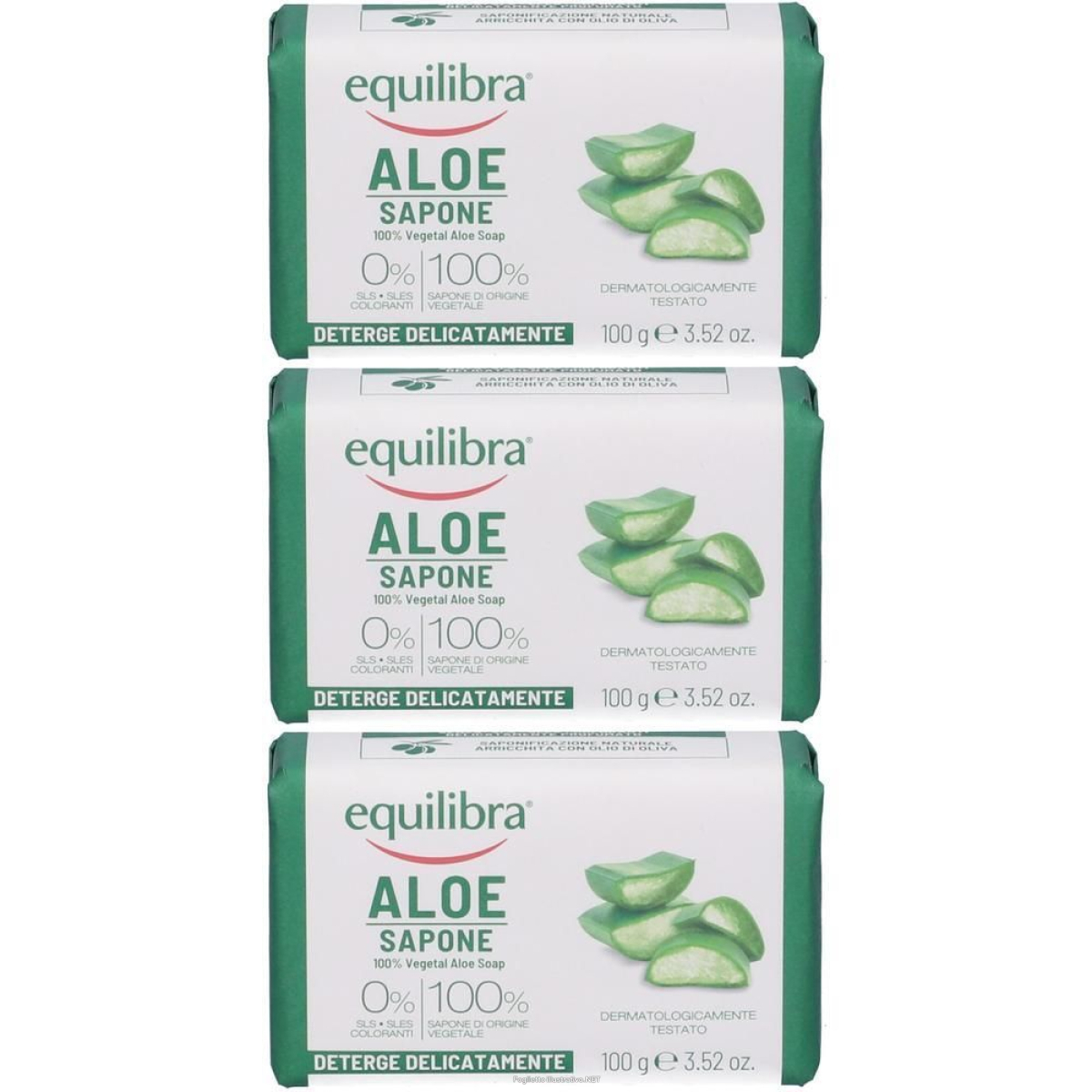 Acquista Online equilibra® aloe sapone 100% vegetale 3x100 ml e Cerca l'offerta più bassa