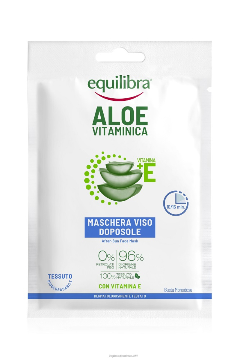 Acquista Online equilibra aloe solare maschera viso doposole in tessuto monodose 20 ml e Cerca l'offerta più bassa