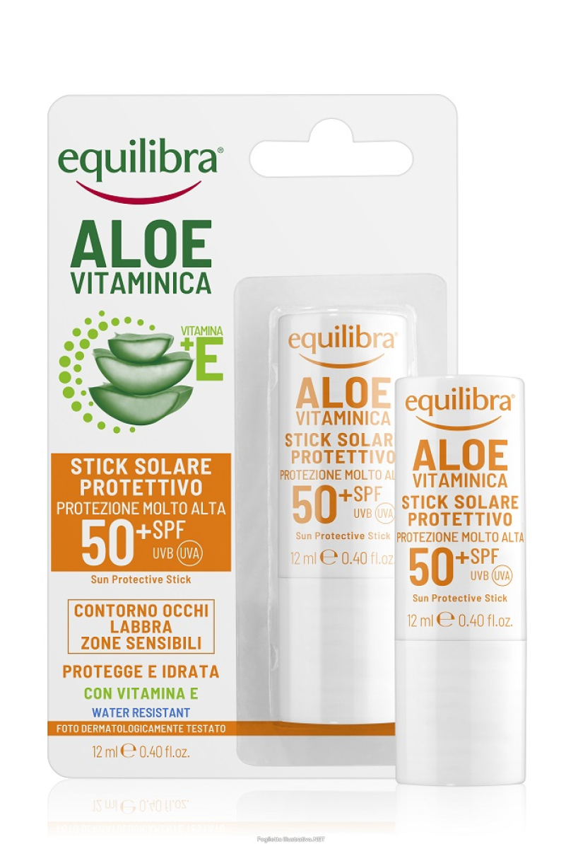 Acquista Online equilibra aloe vitaminica 12 ml stick solare protettivo spf 50+ protezione zone sensibili con aloe vera e vitamina e e Cerca l'offerta più bassa