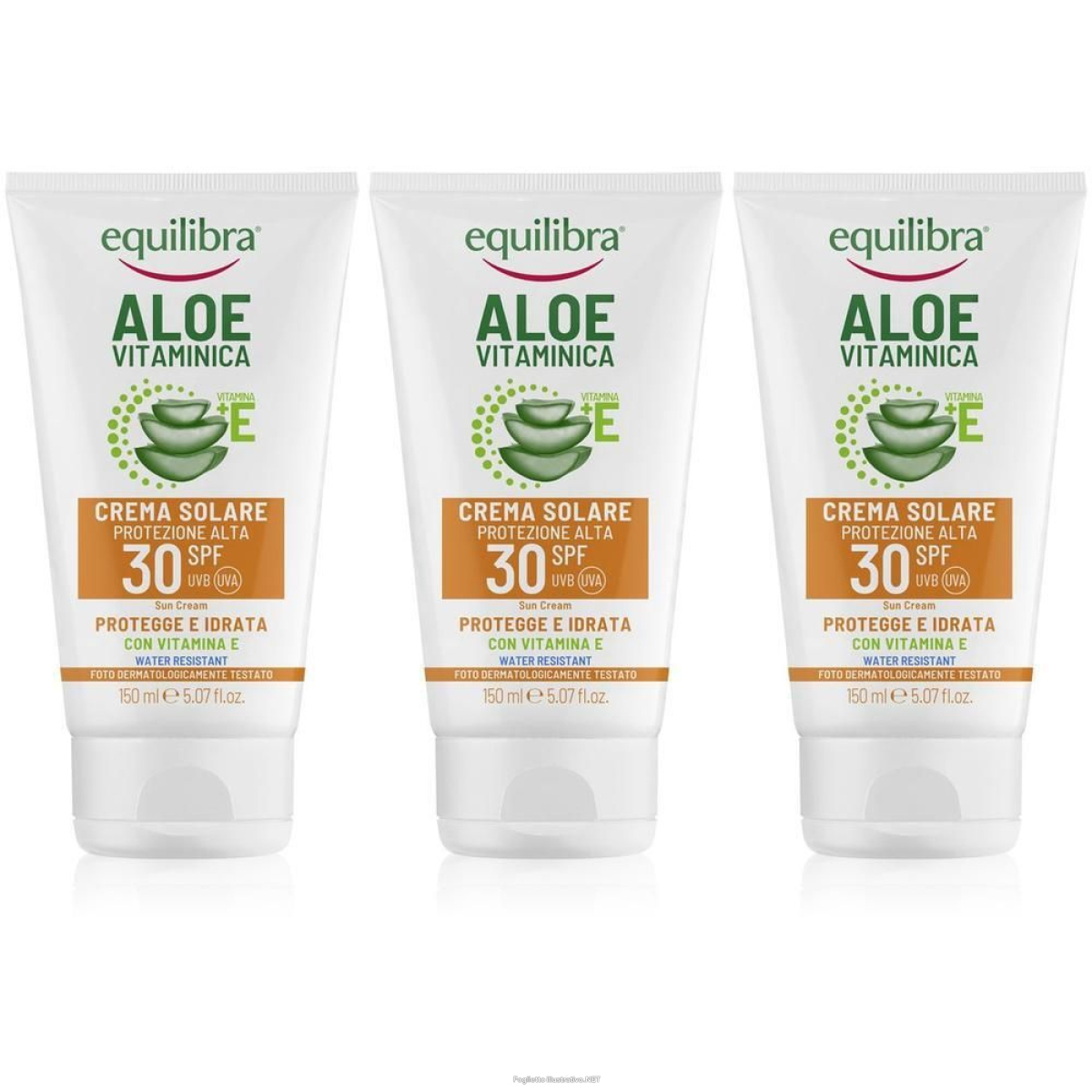 Acquista Online equilibra aloe vitaminica crema solare spf 30 3x150 ml e Cerca l'offerta più bassa