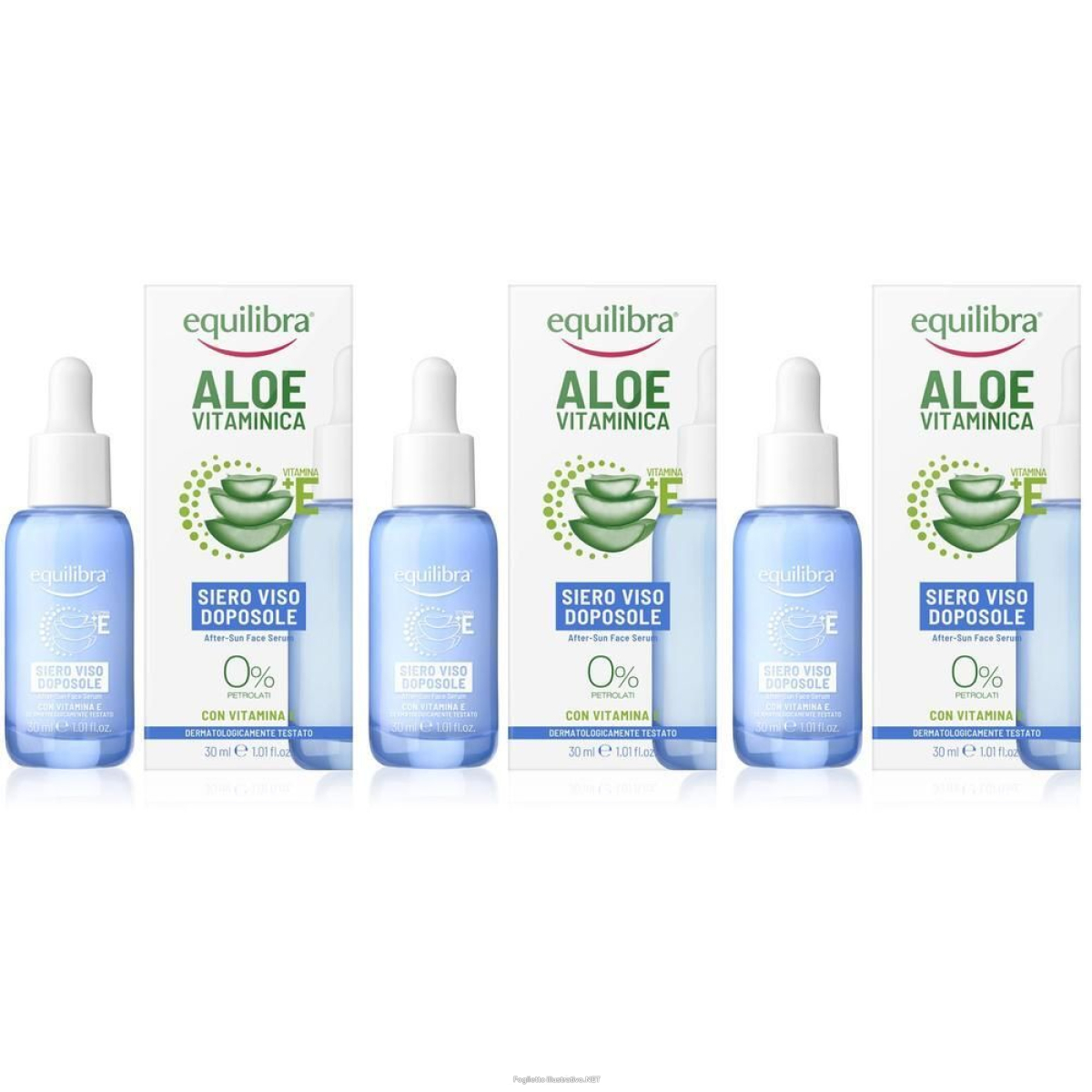 Acquista Online equilibra aloe vitaminica siero viso doposole 3x30 ml e Cerca l'offerta più bassa