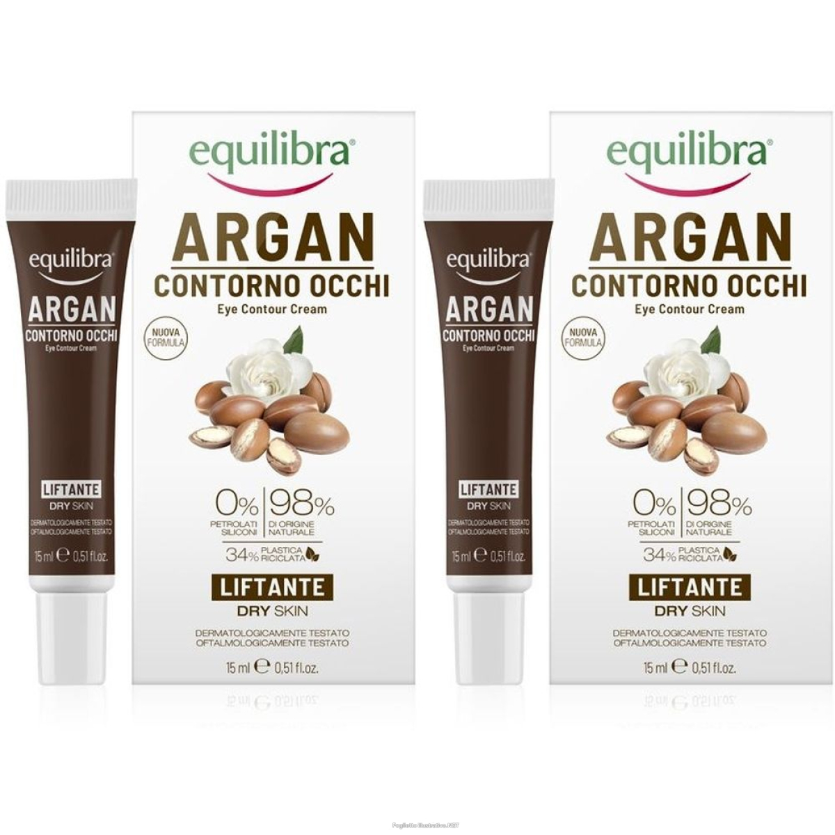 Acquista Online equilibra® argan contorno occhi set da 2 2x15 ml crema e Cerca l'offerta più bassa