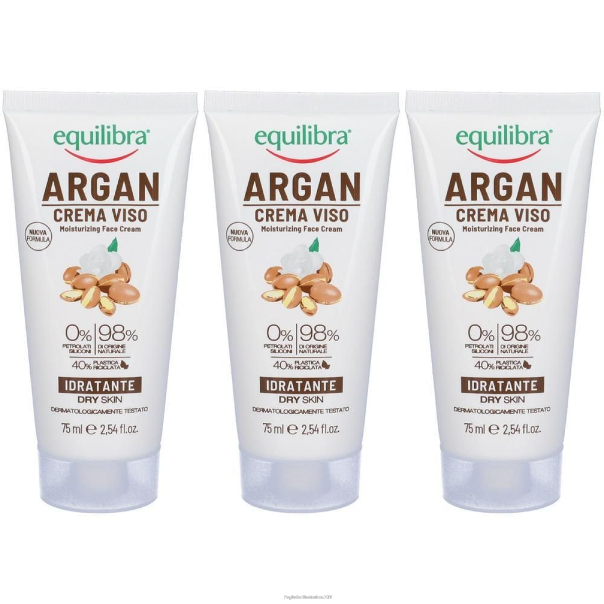 Acquista Online equilibra® argan crema viso 3x75 ml e Cerca l'offerta più bassa