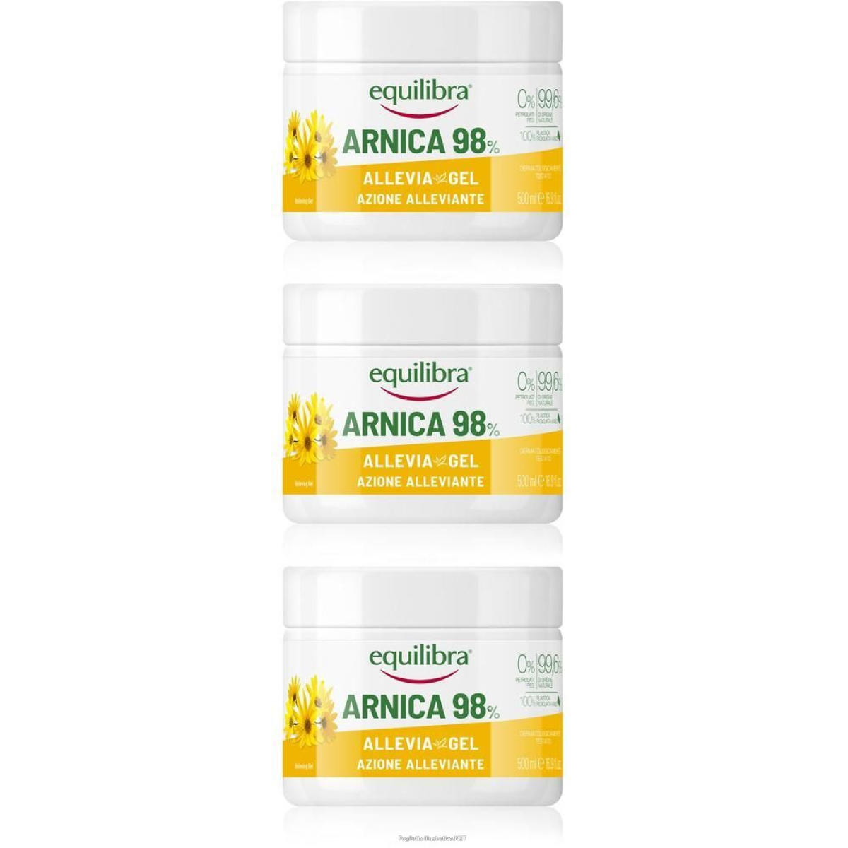 Acquista Online equilibra arnica 98% allevia gel in vaso 3x500 ml e Cerca l'offerta più bassa