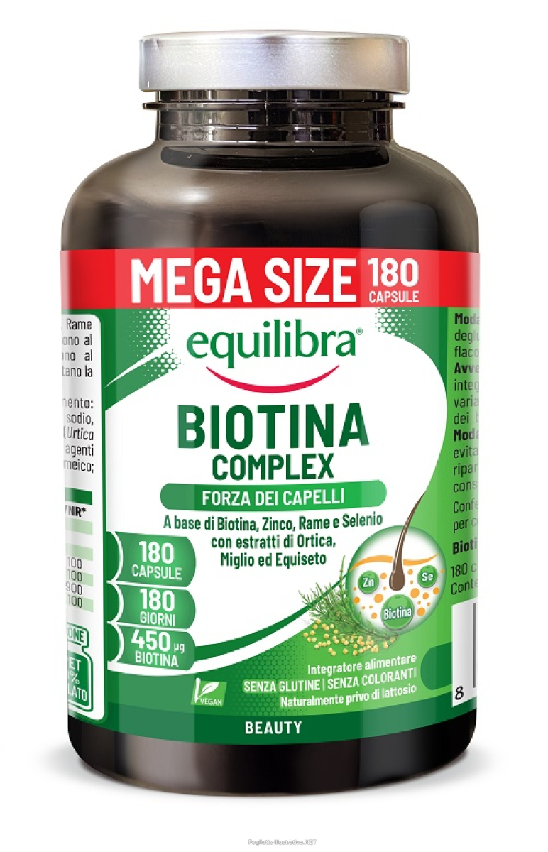 Acquista Online equilibra biotina complex integratore per unghie e capelli 180 capsule e Cerca l'offerta più bassa
