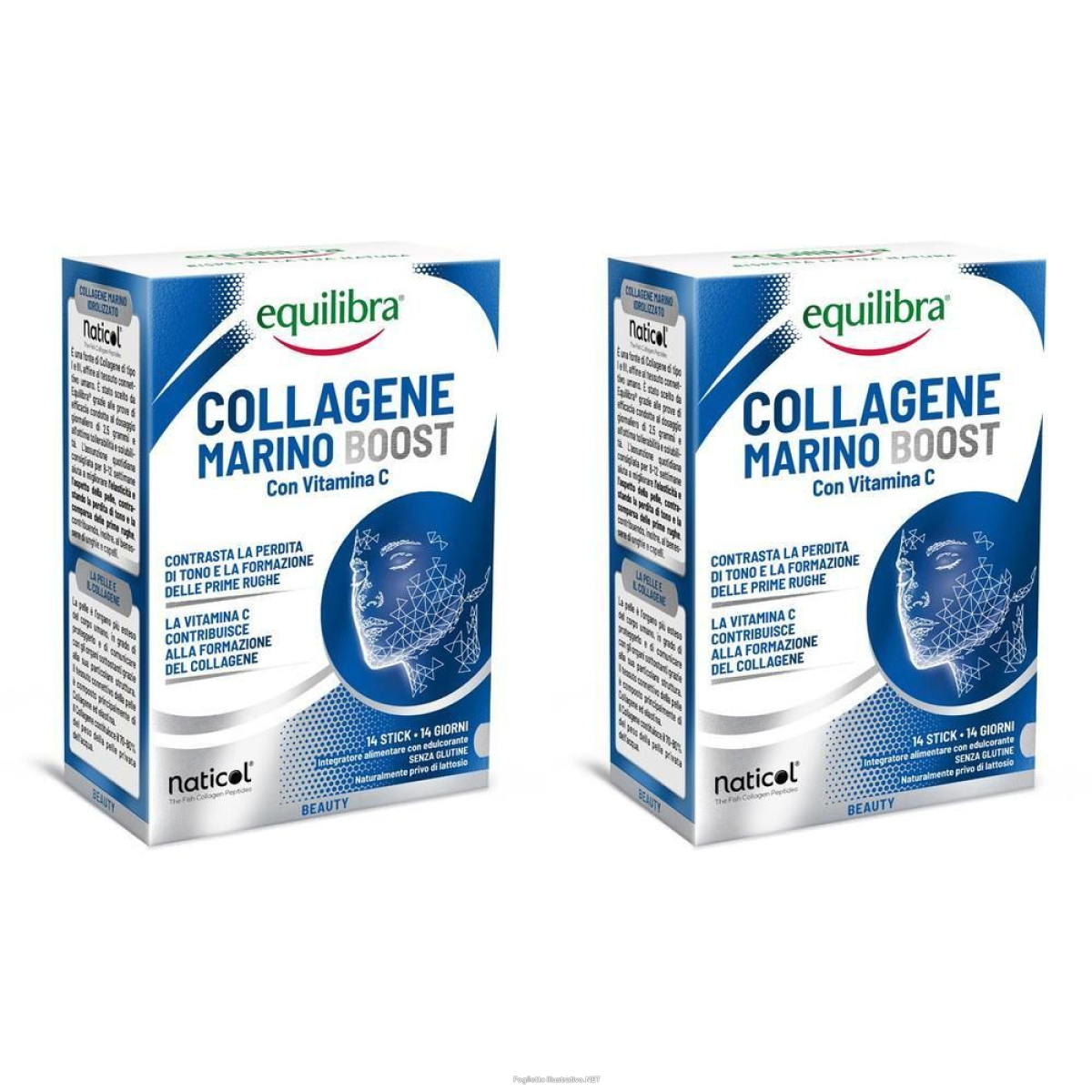 Acquista Online equilibra collagene marino boost stick 2x140 g compresse e Cerca l'offerta più bassa