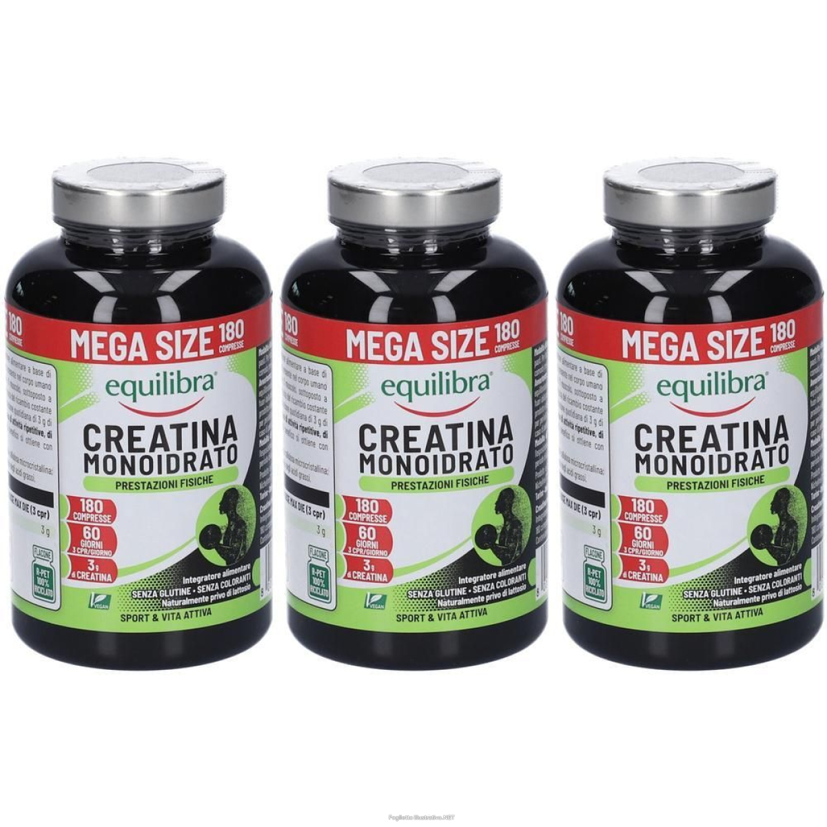 Acquista Online equilibra creatina monoidrato compresse 3x270 g e Cerca l'offerta più bassa