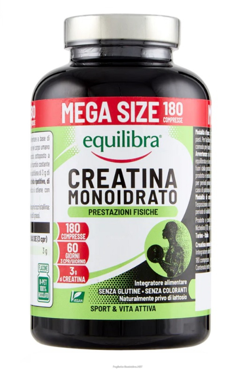 Acquista Online equilibra creatina monoidrato integratore per le prestazioni fisiche 180 compresse e Cerca l'offerta più bassa