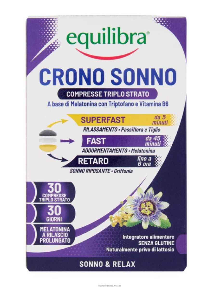Acquista Online equilibra crono sonno integratore per favorire il sonno e il rilassamento 30 compresse e Cerca l'offerta più bassa
