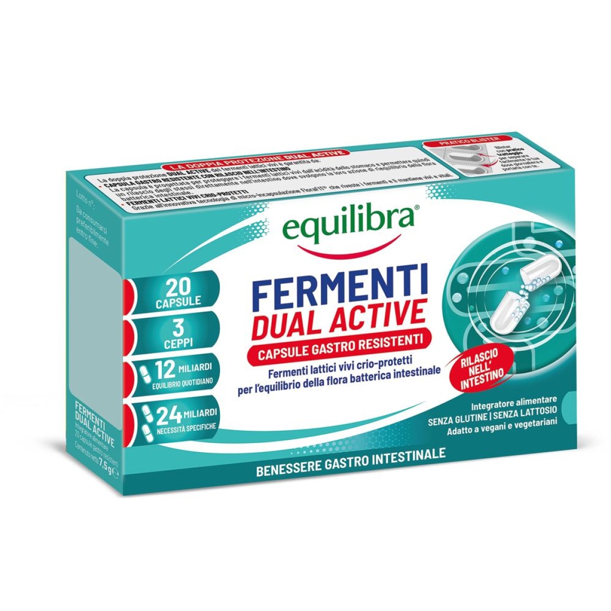 Acquista Online Equilibra fermenti dual active 20 capsule integratore per il benessere gastro intestinale e Cerca l'offerta più bassa