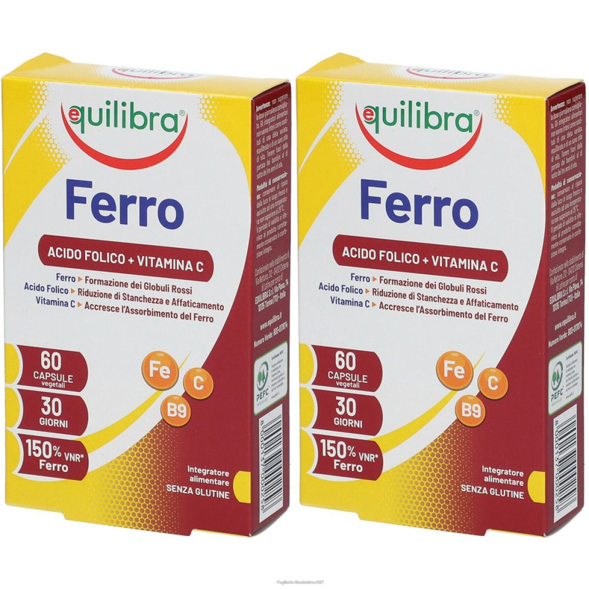Acquista Online equilibra® ferro acido folico + vitamina c set da 2 2x25,8 g capsule e Cerca l'offerta più bassa