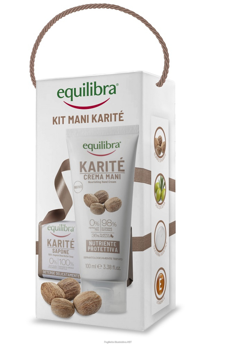 Acquista Online equilibra kit mani karite' 1 sapone 100% vegetale 100 g + 1 crema mani 100 ml e Cerca l'offerta più bassa