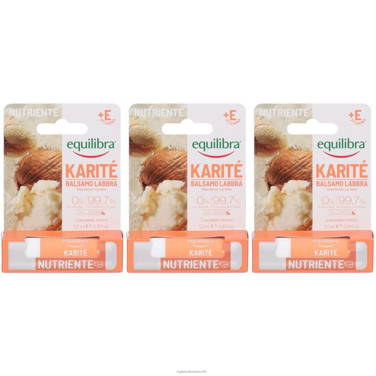Acquista Online equilibra® linea nutriente karite' stick labbra 3x5,5 ml e Cerca l'offerta più bassa