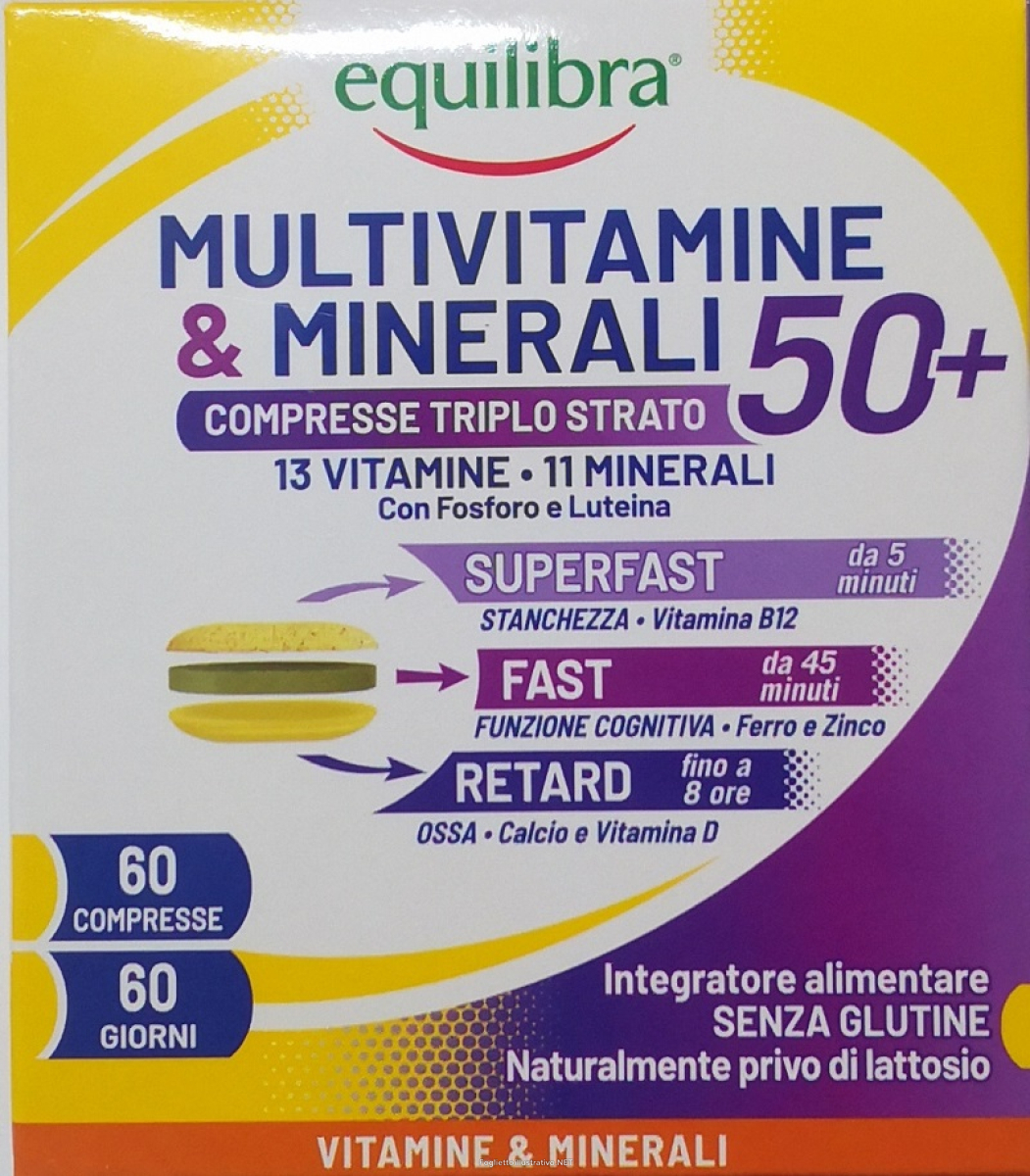 Acquista Online equilibra multivitamine & minerali 50+ integratore di vitamine e minerali 2 astucci da 30 compresse e Cerca l'offerta più bassa