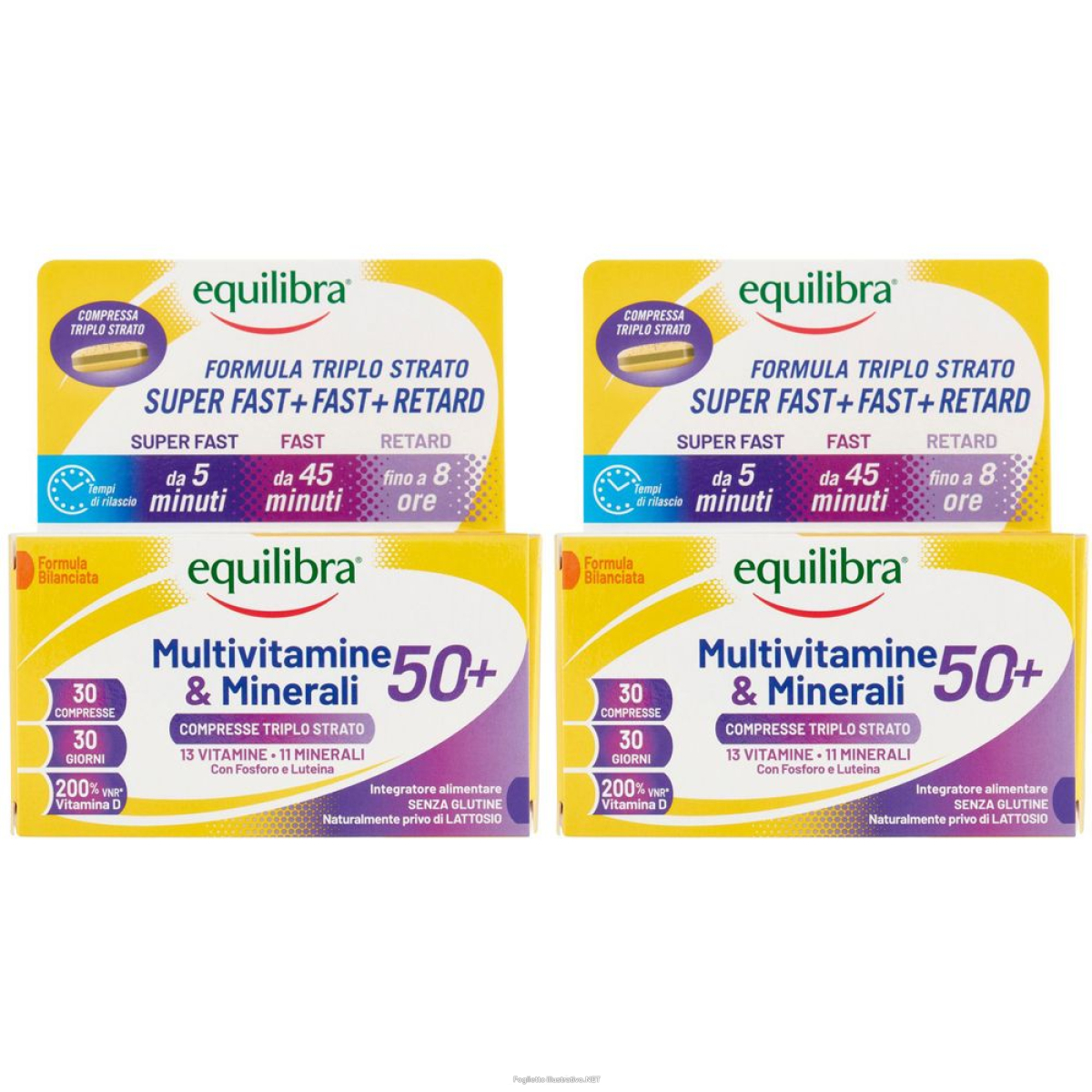 Acquista Online equilibra multivitamine & minerali 50+ set da 2 2x30 pz compresse e Cerca l'offerta più bassa