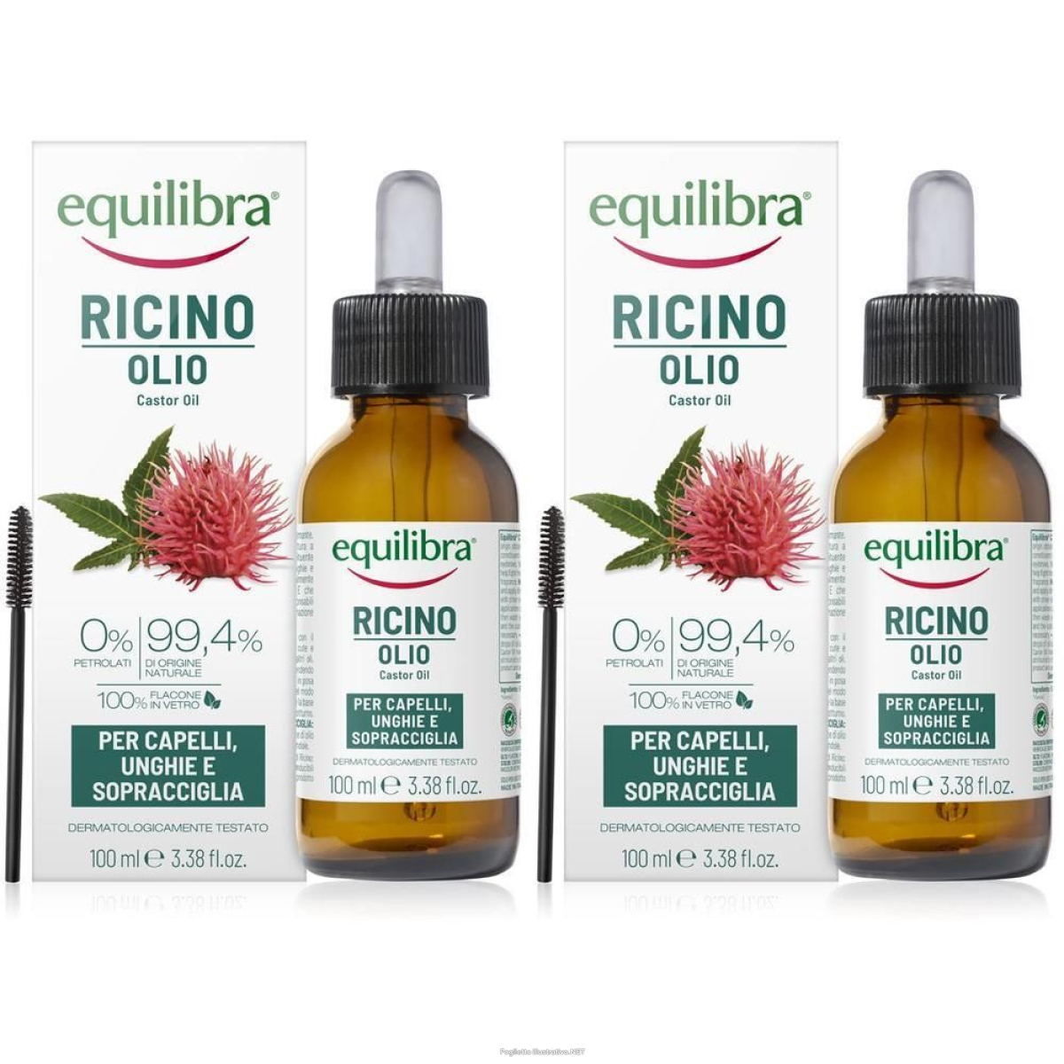 Acquista Online equilibra olio di ricino capelli unghie sopracciglia 2x100 ml e Cerca l'offerta più bassa