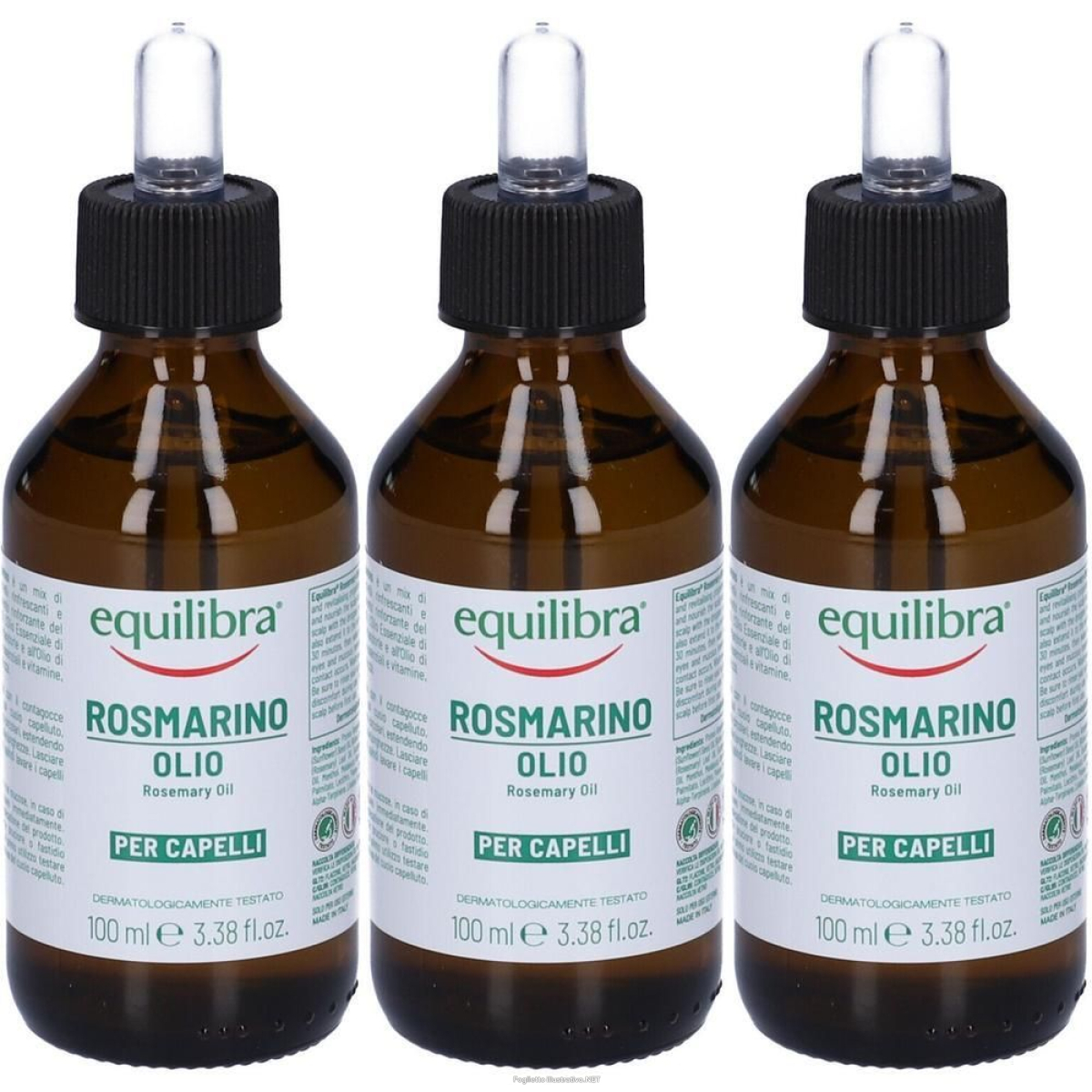 Acquista Online equilibra olio di rosmarino capelli 3x100 ml e Cerca l'offerta più bassa