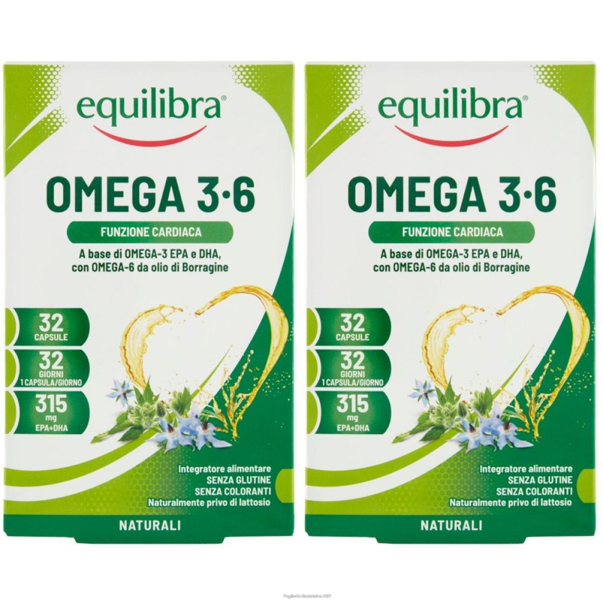 Acquista Online equilibra® omega 3-6 set da 2 2x38,4 g capsule e Cerca l'offerta più bassa