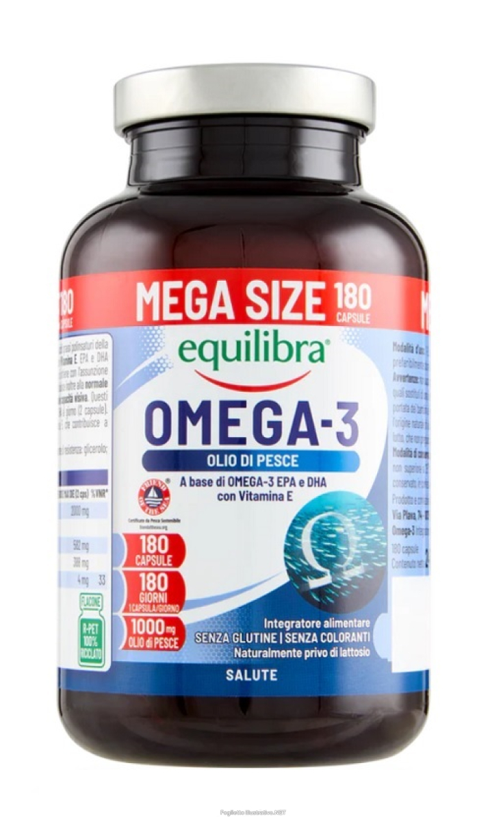 Acquista Online equilibra omega-3 integratore per la funzione cardiaca cerebrale e visiva 180 capsule e Cerca l'offerta più bassa