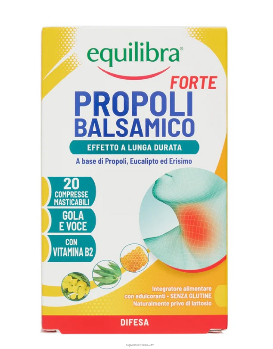 Acquista Online equilibra propoli balsamico forte integratore per gola e vie respiratorie 20 compresse orosolubili e Cerca l'offerta più bassa
