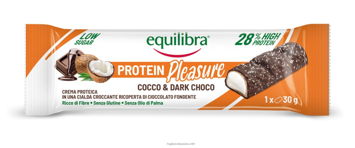 Acquista Online equilibra protein pleasure cocco & dark choco barretta proteica 1 barretta da 30 g e Cerca l'offerta più bassa