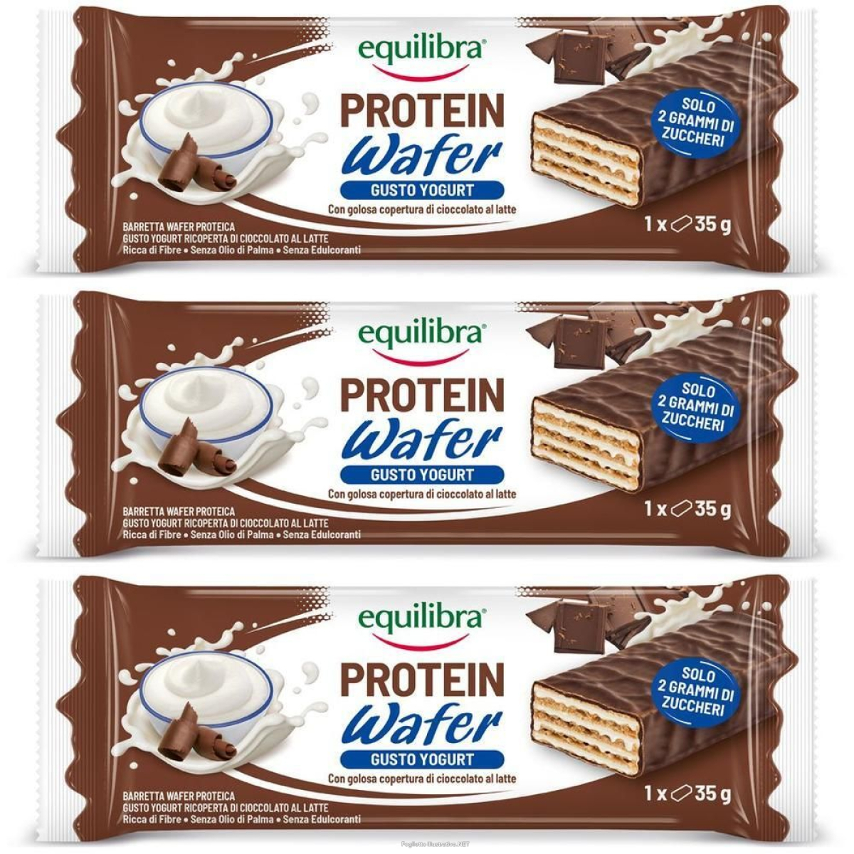 Acquista Online equilibra protein wafer barretta gusto yogurt 3x35 g e Cerca l'offerta più bassa