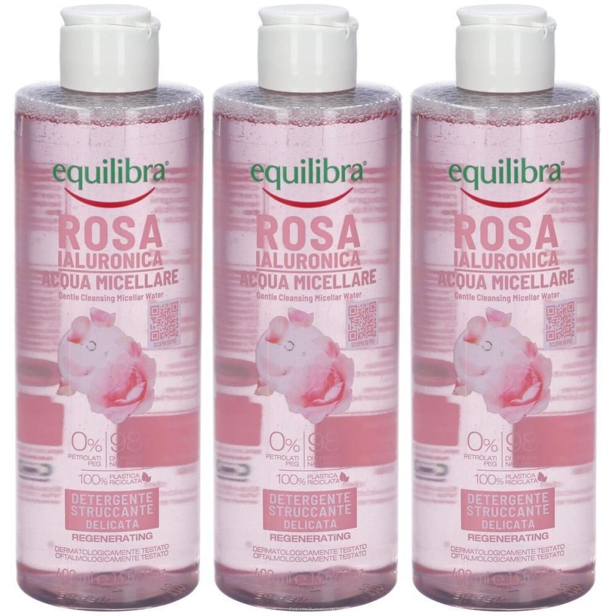 Acquista Online equilibra® rosa ialuronica acqua micellare 3x400 ml e Cerca l'offerta più bassa