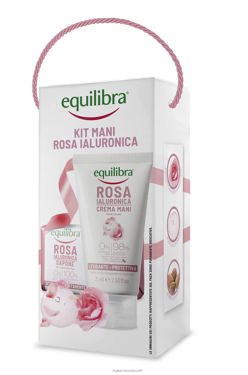Acquista Online equilibra rosa ialuronica cofanetto corpo mani e Cerca l'offerta più bassa
