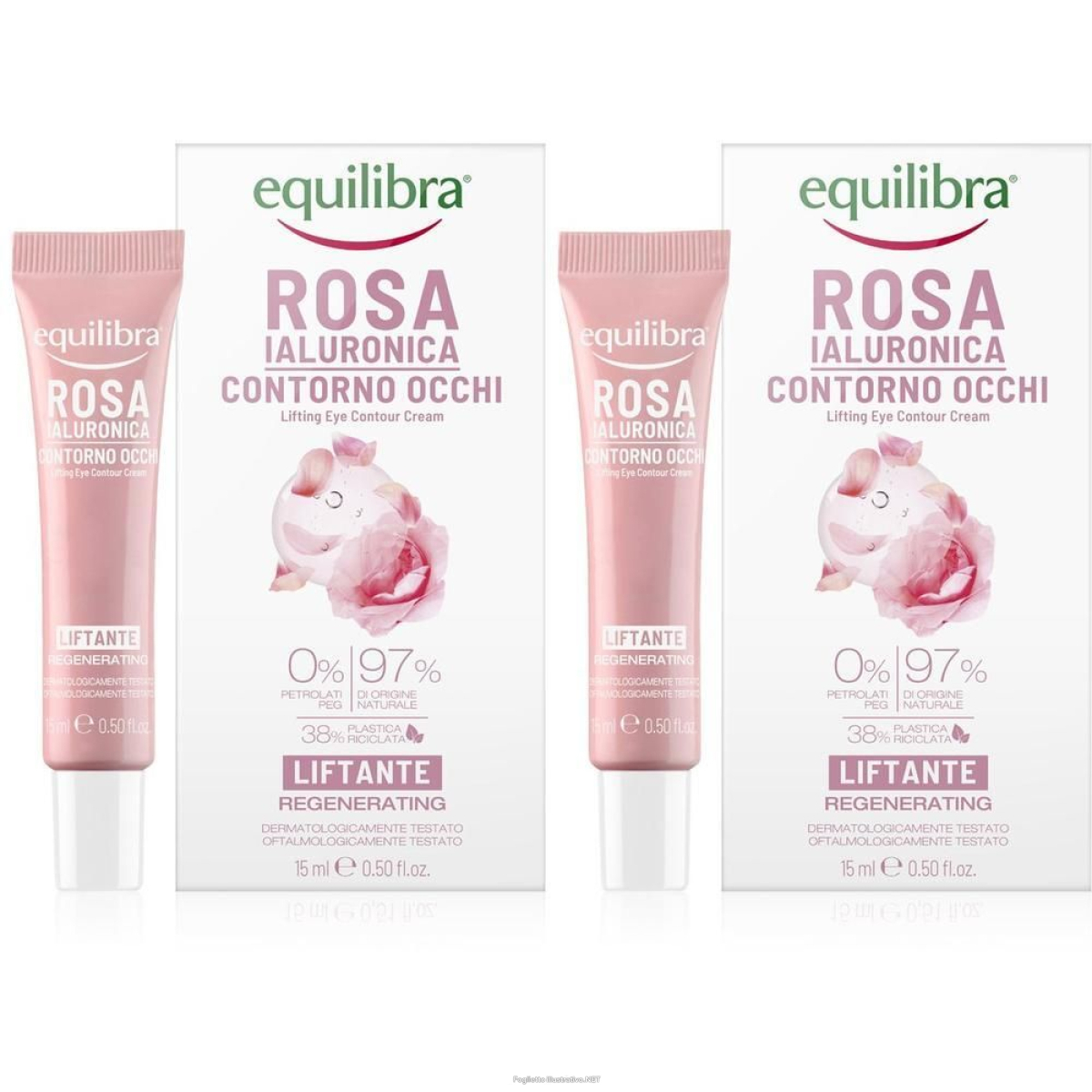 Acquista Online equilibra® rosa ialuronica contorno occhi liftante 2x15 ml e Cerca l'offerta più bassa