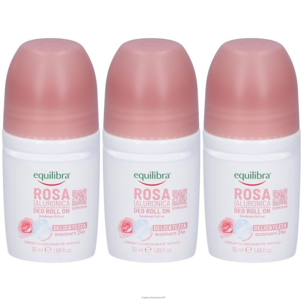 Acquista Online equilibra rosa ialuronica deo roll-on 3x50 ml e Cerca l'offerta più bassa