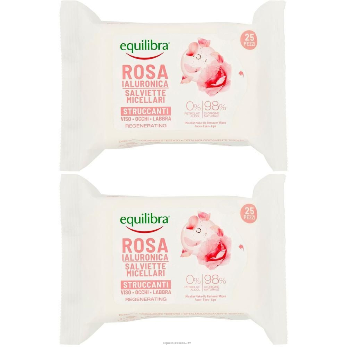 Acquista Online equilibra® rosa ialuronica salviette micellari struccanti 2x25 st e Cerca l'offerta più bassa