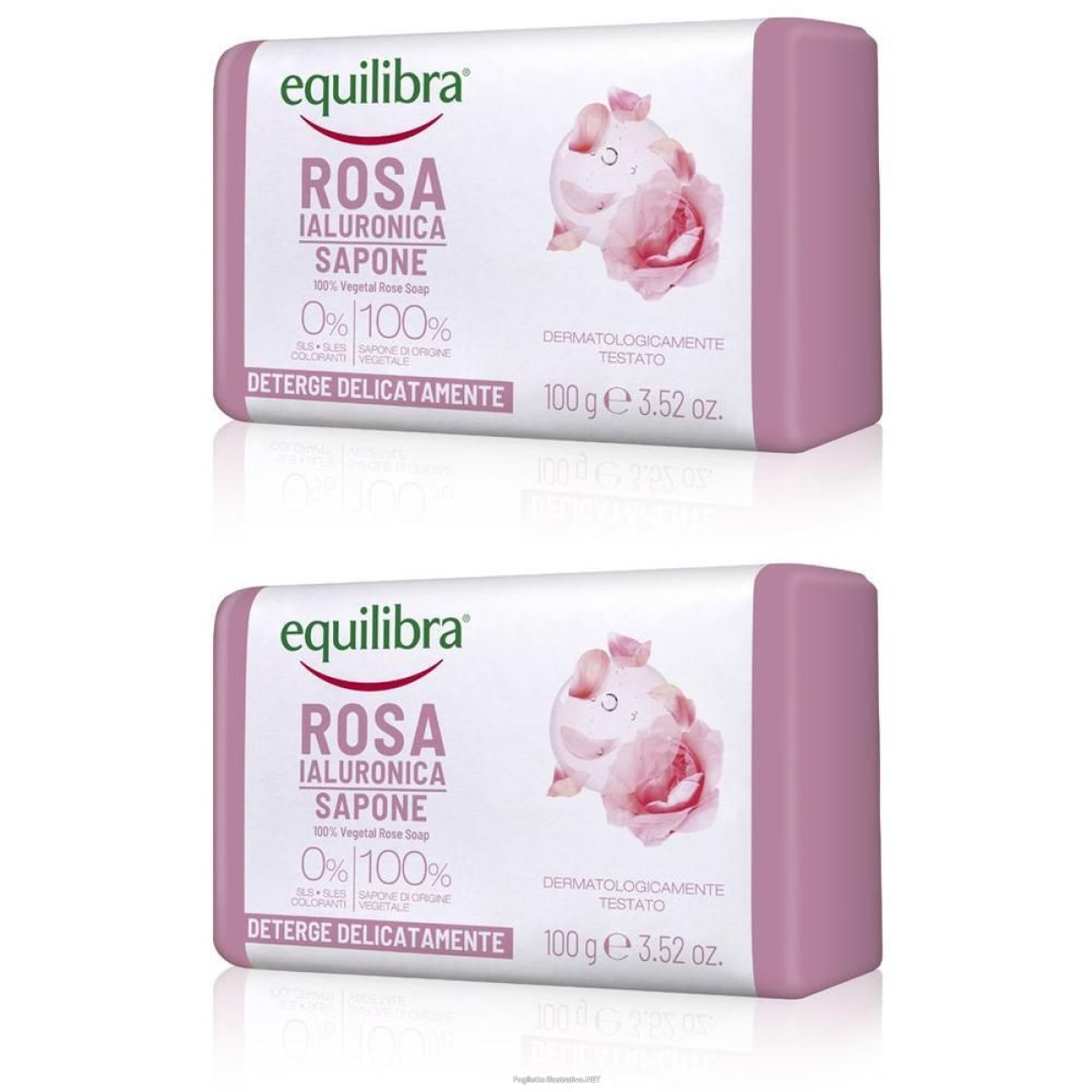 Acquista Online equilibra rosa ialuronica sapone 100% vegetale 100 g e Cerca l'offerta più bassa