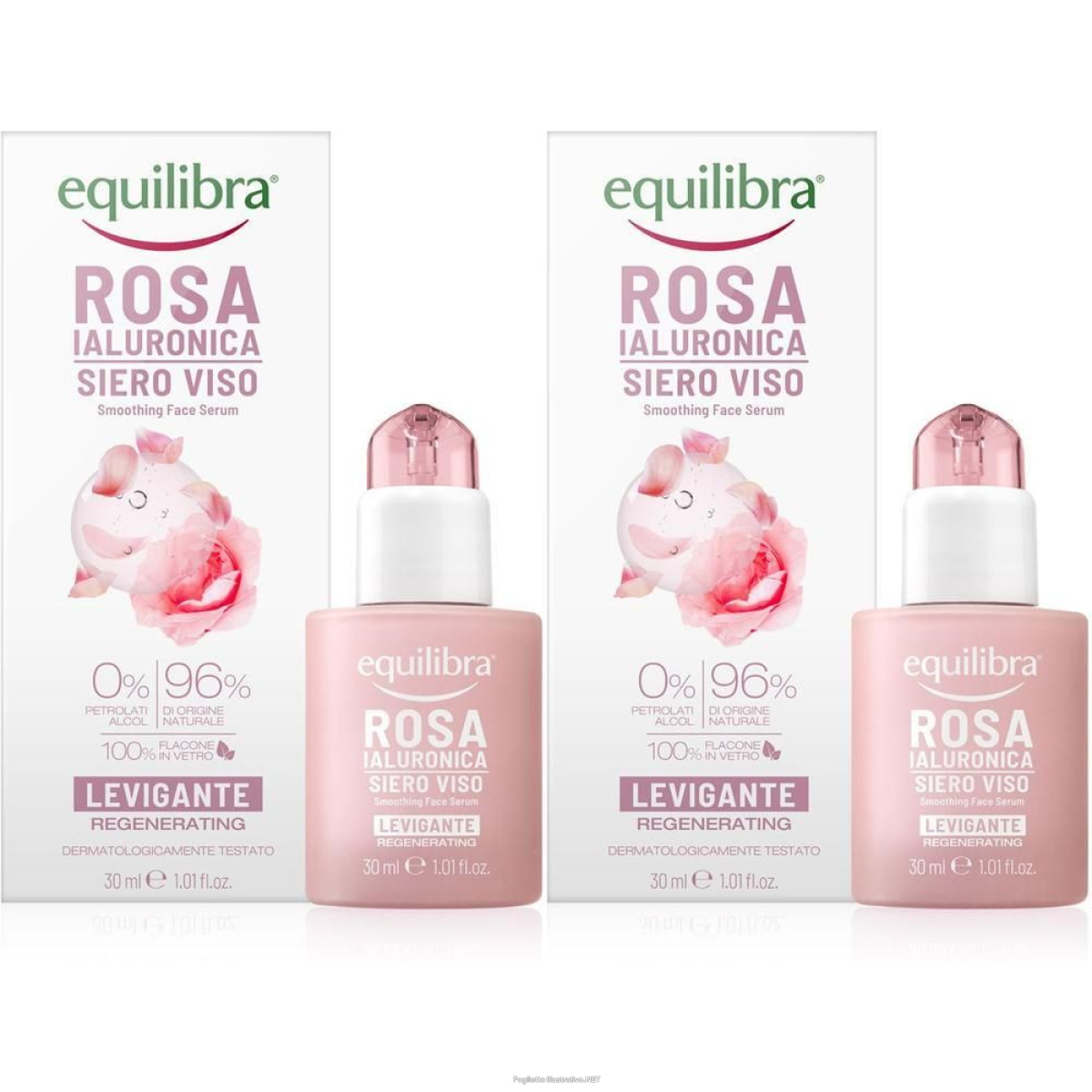 Acquista Online equilibra® rosa ialuronica siero viso levigante 2x30 ml e Cerca l'offerta più bassa