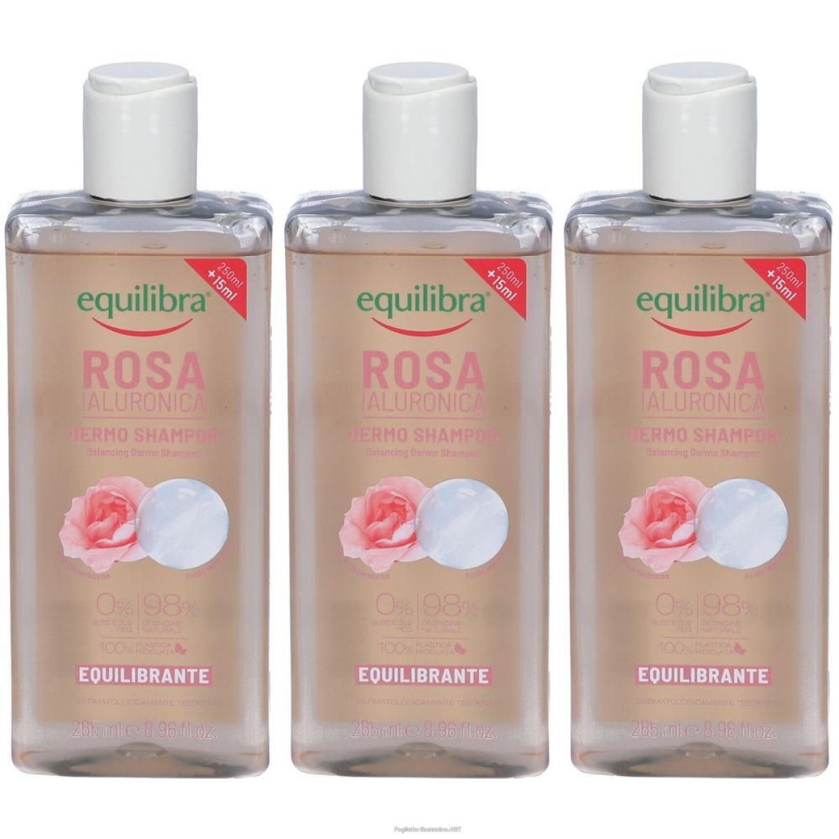 Acquista Online equilibra shampoo rosa ialuronica 3x265 ml e Cerca l'offerta più bassa